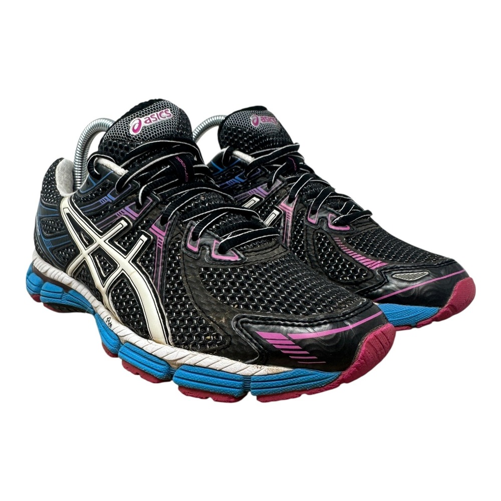 ASICS GT 2000 Women's Running Shoes Black Blue Pink Size 8 T2K7N